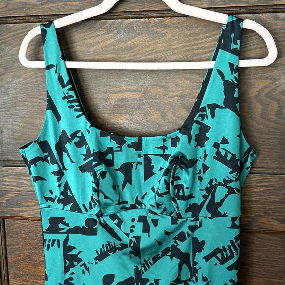 NWT Yitty Green Black Silhouette Headliner Shaping Catsuit Jumpsuit Shapewear 1X - Picture 2 of 10